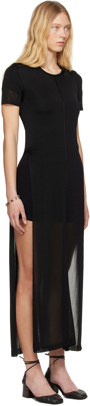 Šaty LEMAIRE Lemaire Column Slits Midi Dress Čierna | DR1104 LK1037, 1