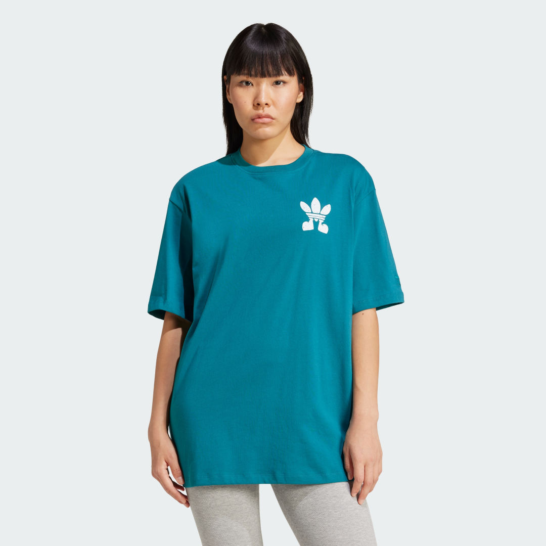 Tričko adidas Performance Treffy Walks Graphic Tee Tyrkysová | IX7652, 0
