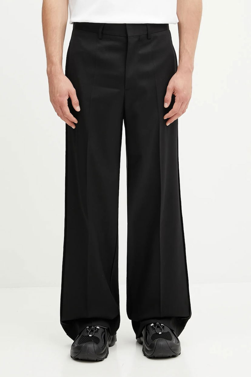 Nohavice Maison Margiela MM6 Maison Margiela Wool Wide-Leg Trousers Čierna | SH0KA0047.S47848.900