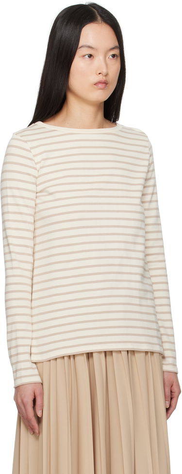 Sveter Max Mara Weekend Max Mara Erasmo Striped Long Sleeve T-Shirt Béžová | 2515941061600, 1