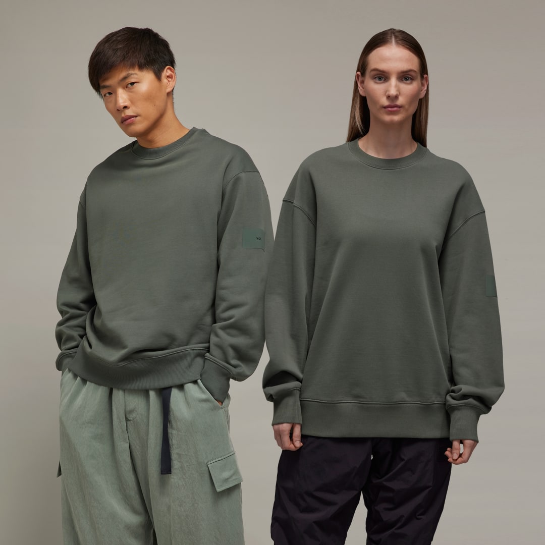 Mikina Y-3 Organic Cotton Terry Crew Šedá | IP7695, 0