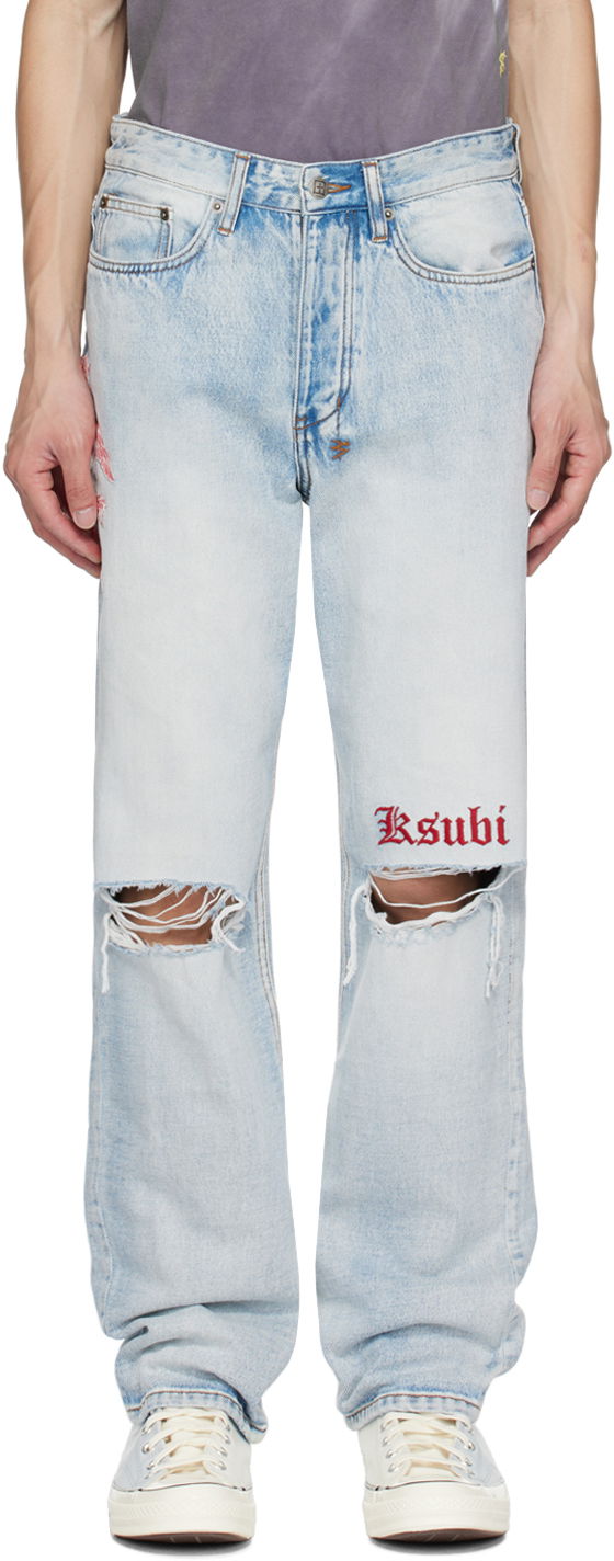 Džínsy Ksubi Anti K Jeans Modrá | MPF23DJ003
