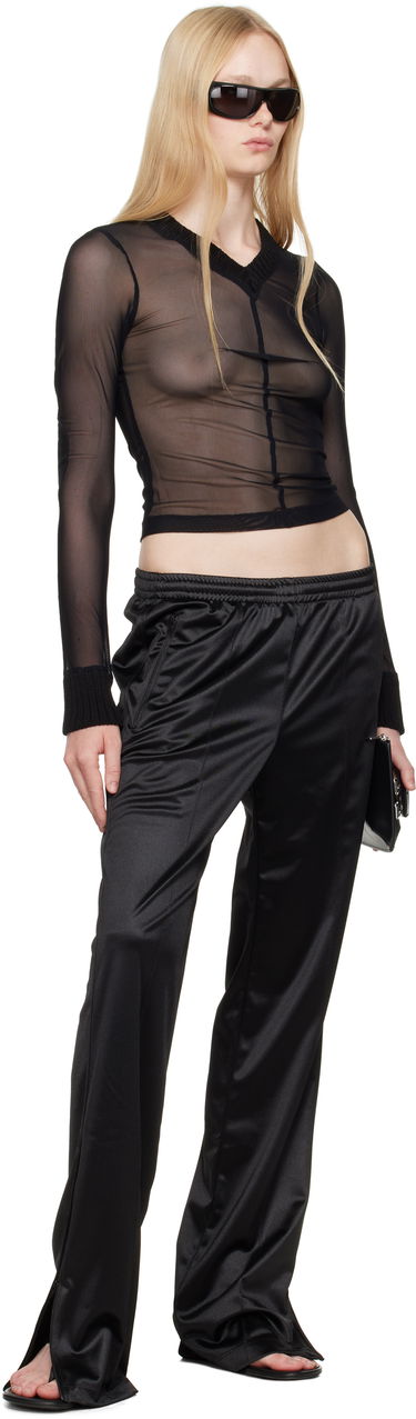 Sveter Maison Margiela MM6 Maison Margiela Elastic Jersey Mesh Long Sleeve Top Čierna | S62NH0039 S24423, 3