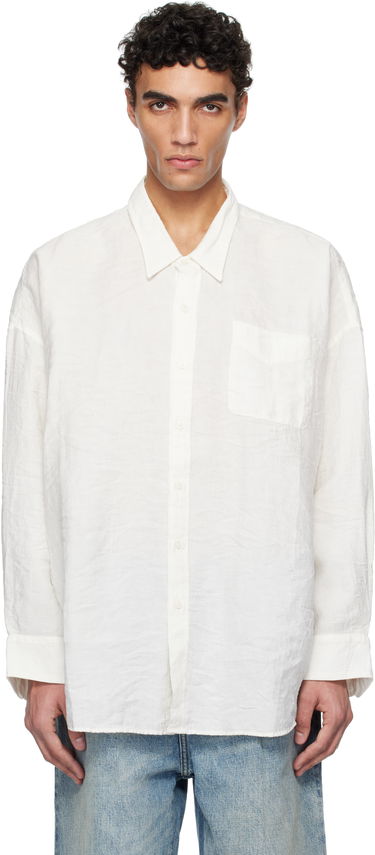 Košeľa R13 R13 Drop Neck Shirt Biela | R13MR004-R364A, 0