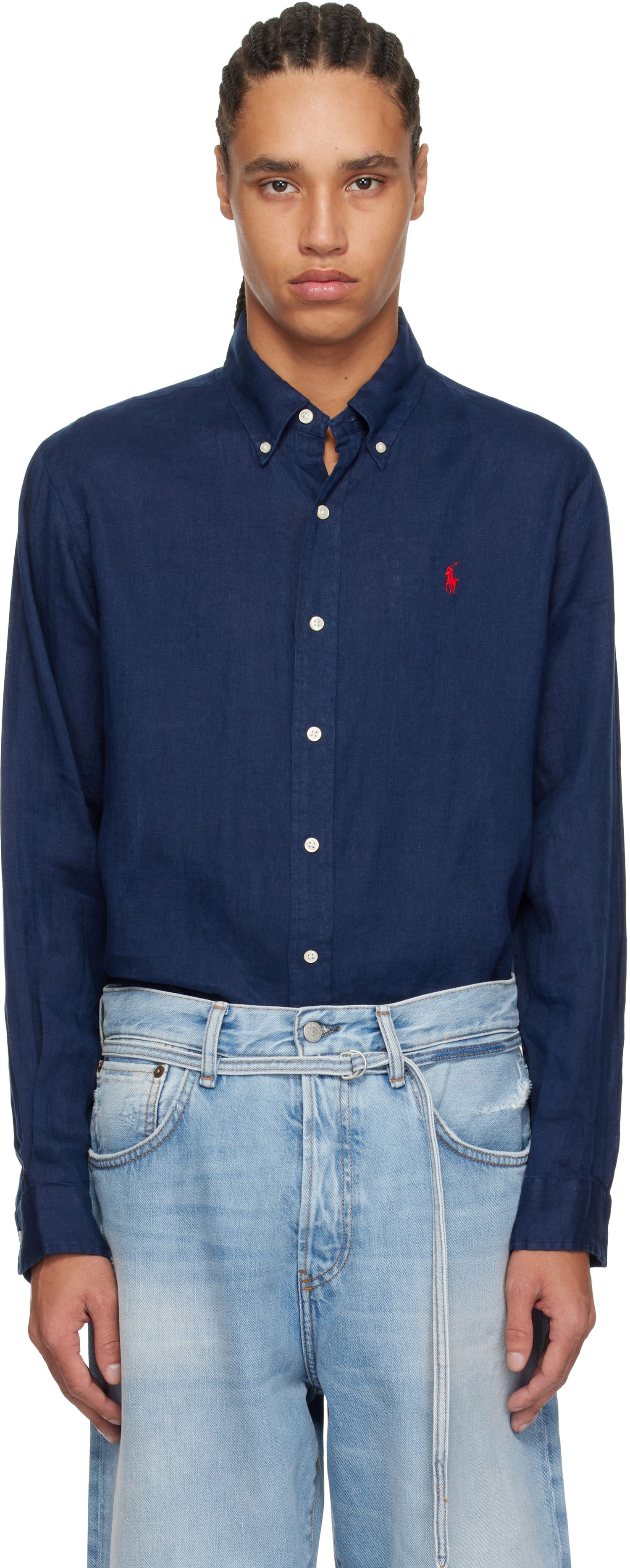 Košeľa Polo by Ralph Lauren Ralph Lauren Classic Fit Lightweight Linen Shirt Navy | 710966292006, 0
