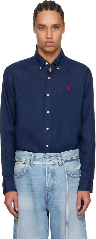 Košeľa Polo by Ralph Lauren Ralph Lauren Classic Fit Lightweight Linen Shirt Navy | 710966292006, 0