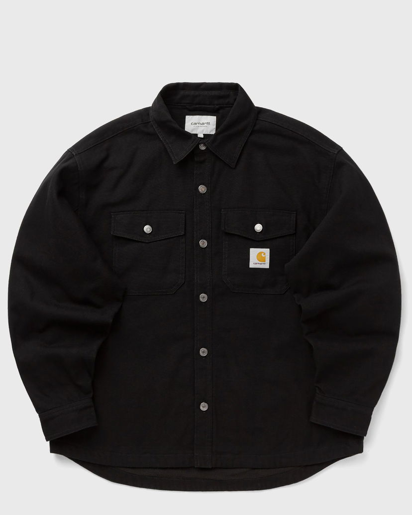 Košeľa Carhartt WIP Selby Collared Long-Sleeve Button-Up Shirt Jacket with Chest Pockets Čierna | I035305-89.XX