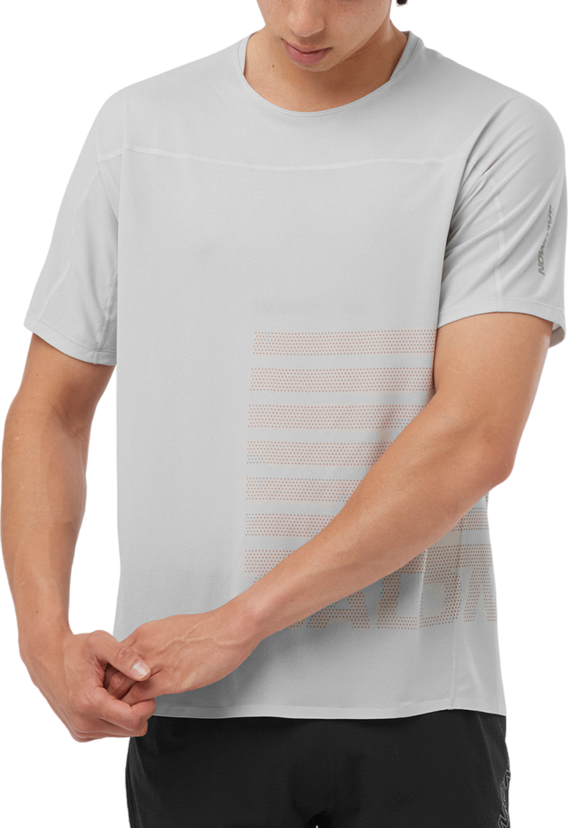 Tričko Salomon SENSE AERO SS TEE GFX M Šedá | lc2188700