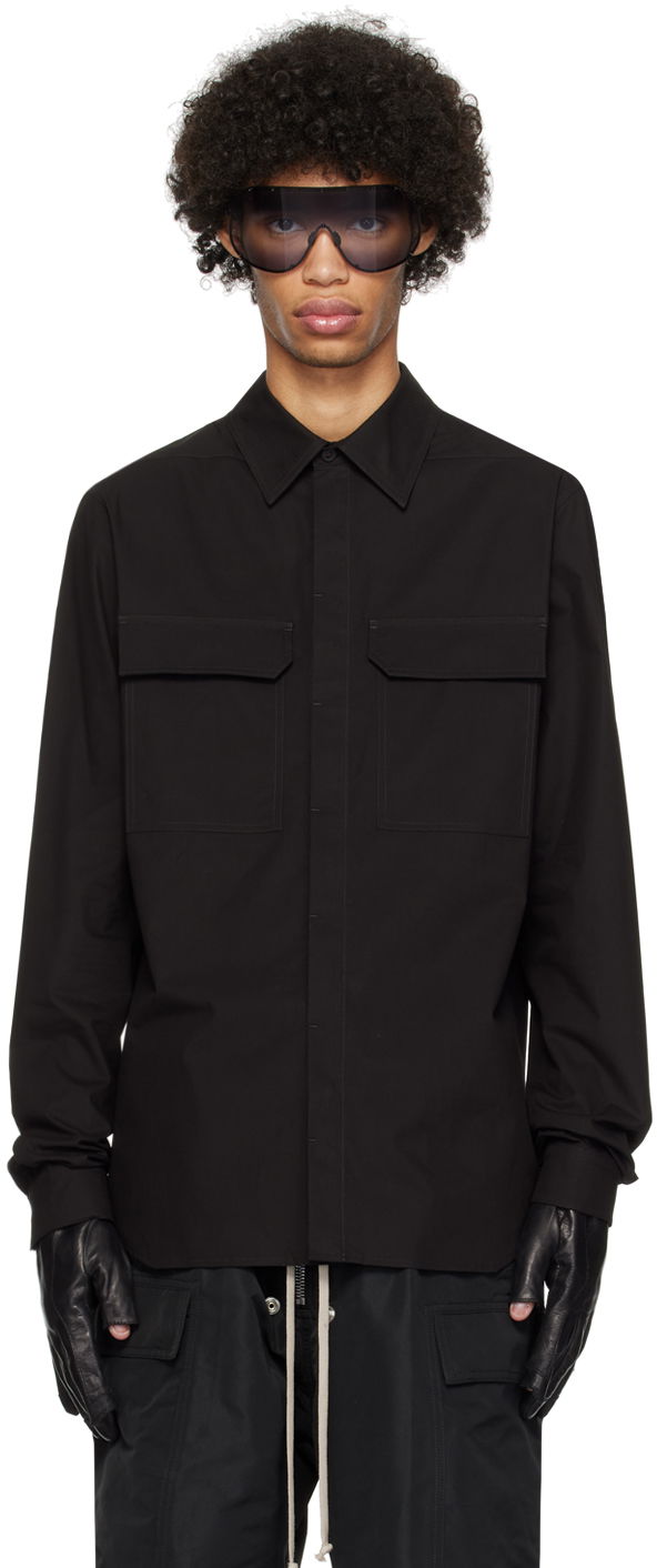 Košeľa Rick Owens Work Shirt Čierna | RU01D3291 P, 0