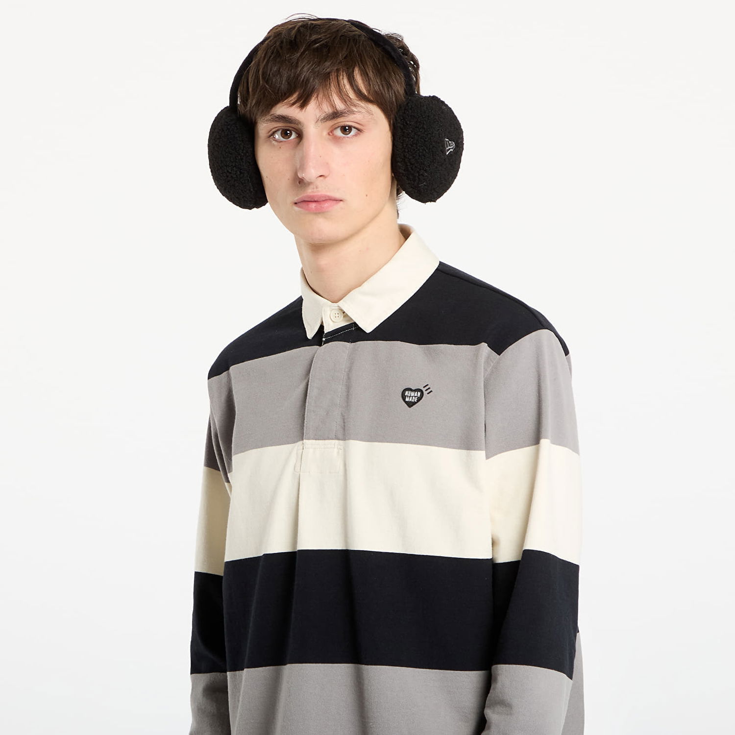 Polo tričko Human Made HUMAN MADE Striped Long Sleeve Rugby Shirt Rôznofarebný | HM30CS006BK, 1