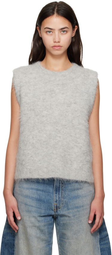 Vesta R13 R13 Deep Armhole Knit Vest Šedá | R13WY294-Y196A, 0