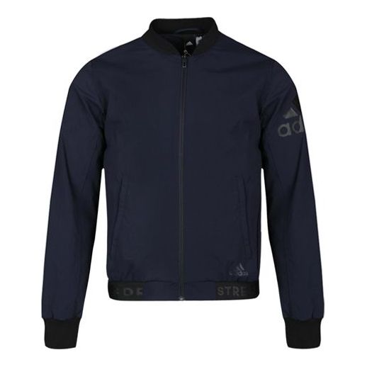 Bomber bunda adidas Originals Adidas Logo Print Baseball Jacket Navy | DW4619, 0