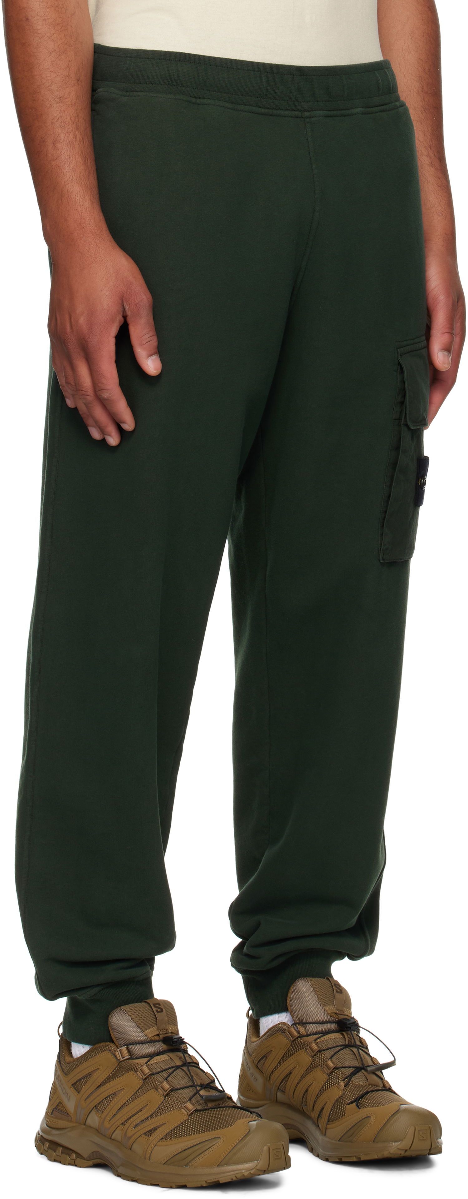 Tepláky Stone Island Stone Island Brushed Organic Cotton Fleece Sweatpants Zelené | K2S15 6200003 S0A20, 1