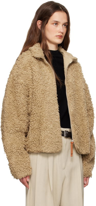 Bomber bunda Jil Sander Jil Sander Zip-Up Fleece Jacket Biela | J40BN0173_J20088, 4