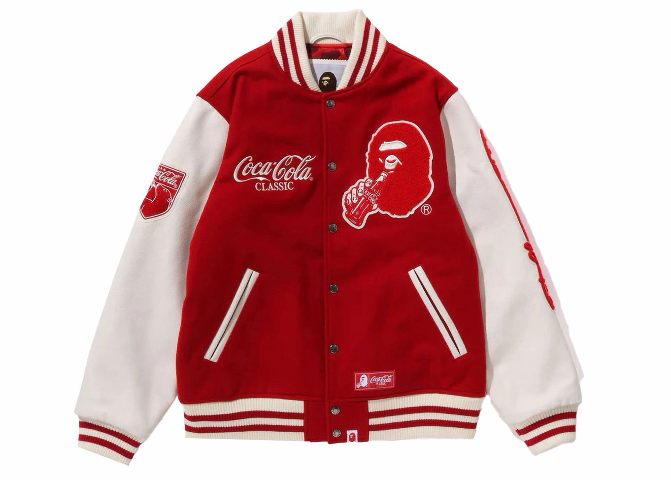 Bunda BAPE BAPE x Coca-Cola Varsity Jacket Red Červená | 1J73-141-905, 0