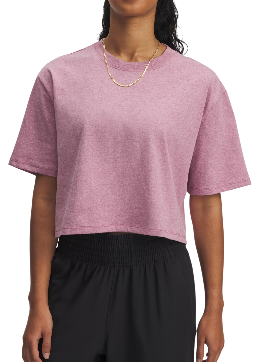 Crop Top Under Armour Under Armour Rival Short Sleeve T-Shirt Ružová | 1389721-659, 0