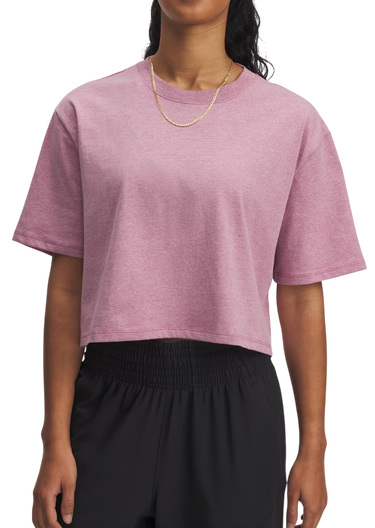 Crop Top Under Armour Under Armour Rival Short Sleeve T-Shirt Ružová | 1389721-659, 0