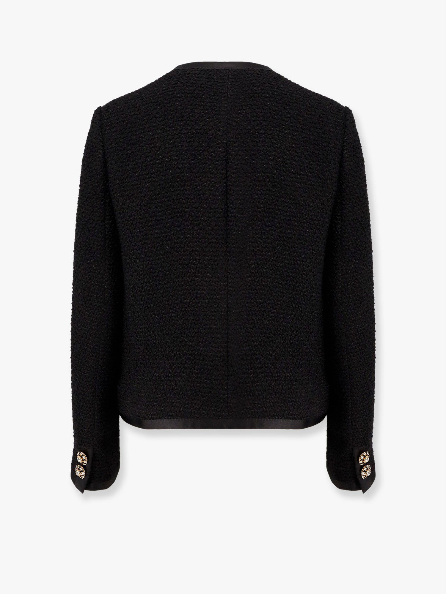 Bunda Dolce & Gabbana Dolce & Gabbana Black Boucle Jewel-Button Jacket Čierna | F27DAZFU3JLN0000, 1