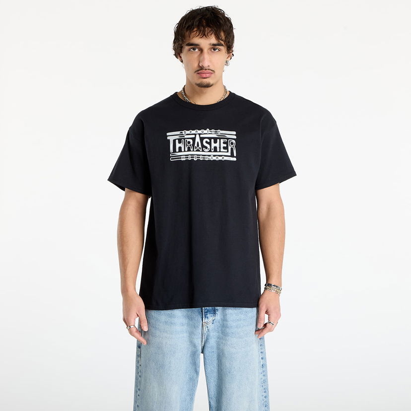 Tričko Thrasher Thrasher Chrome Genuine T-Shirt Čierna | 145761