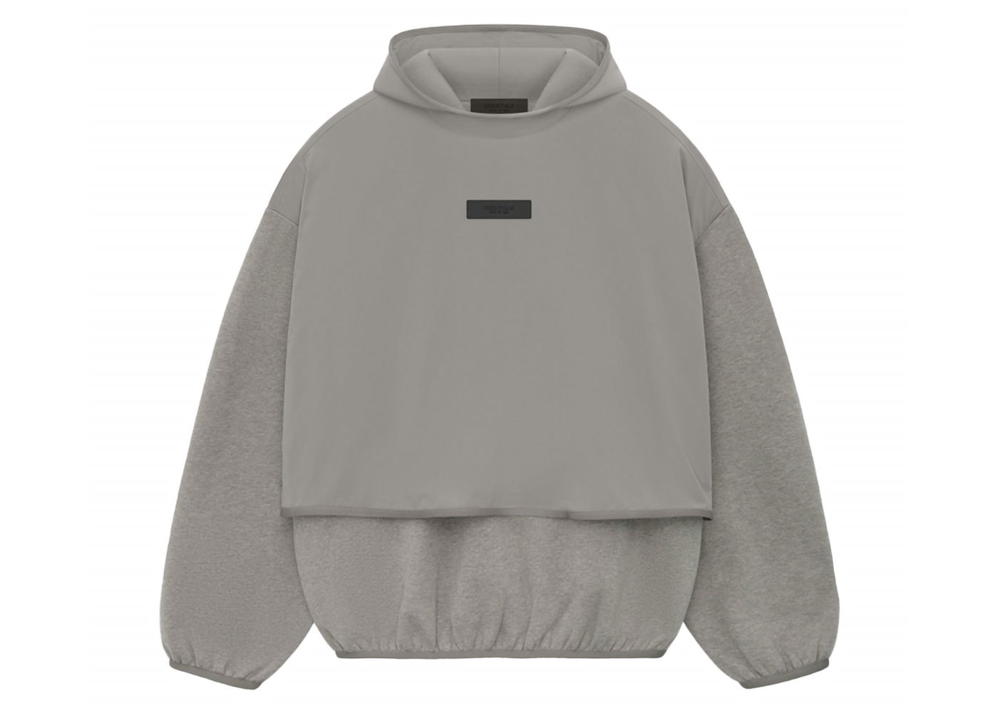 Core Collection Nylon Fleece Hooded Sweatshirt Dust/Heather Grey