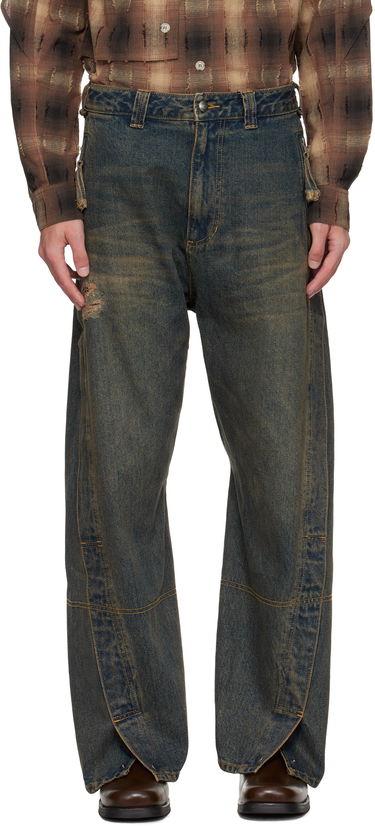 Džínsy Andersson Bell Andersson Bell Twisted Zipper Pocket Jeans Modrá | apa841u, 0