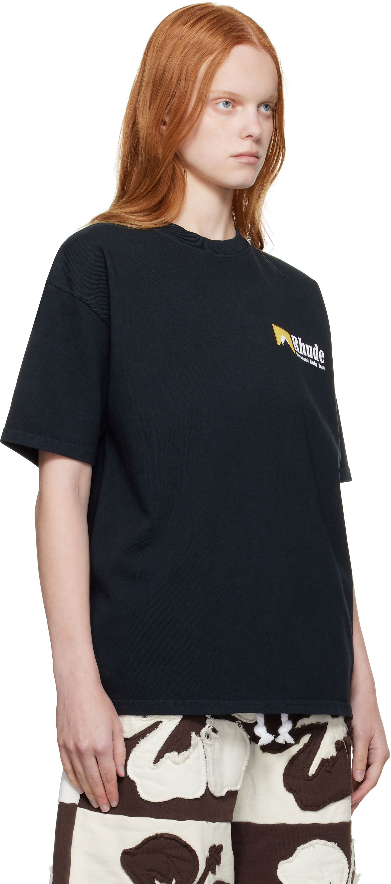 Tričko Rhude Rhude 'International Racing' Logo T-Shirt Čierna | RHPF25TT10012, 1