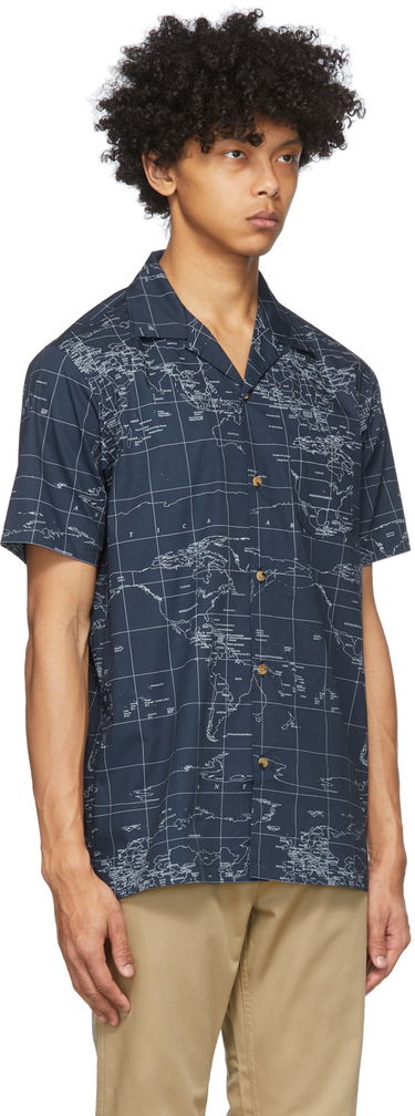 Košeľa CLOT Clot Global Haze Print Shirt Navy | CLSH20SS20011, 1