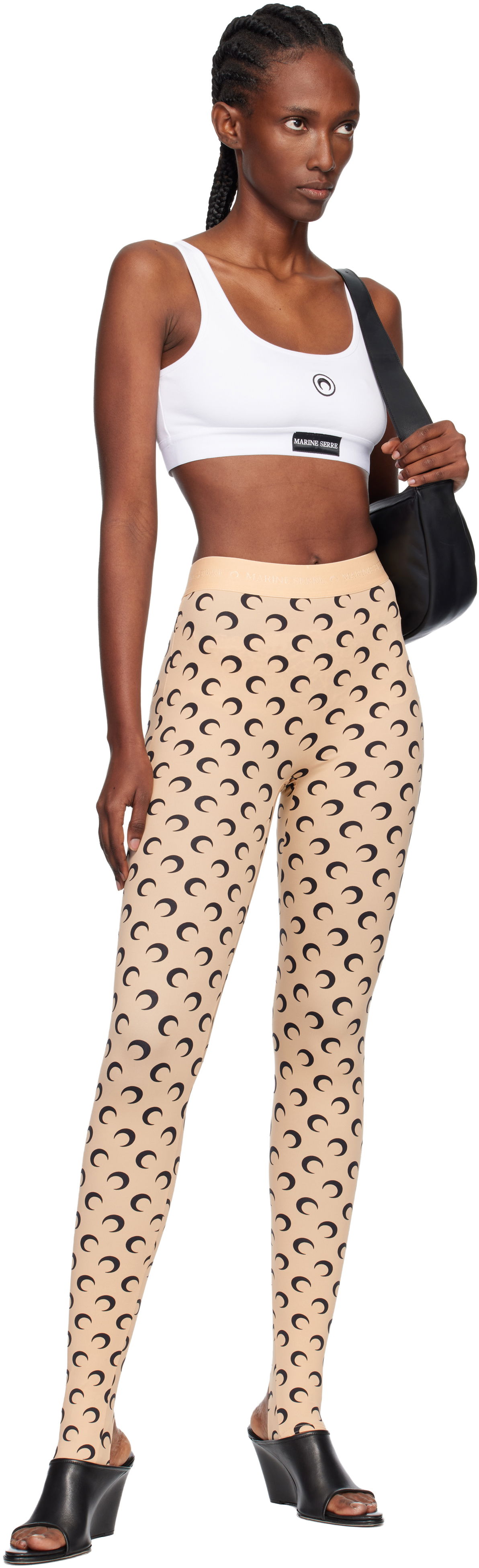 Stirrup Leggings with Moon Print