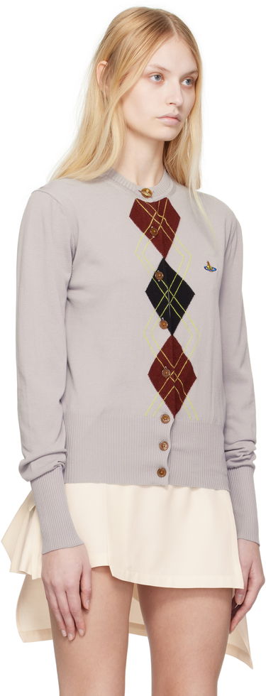 Sveter Vivienne Westwood Vivienne Westwood Argyle Cardigan Šedá | 1803005R-Y003D-, 1