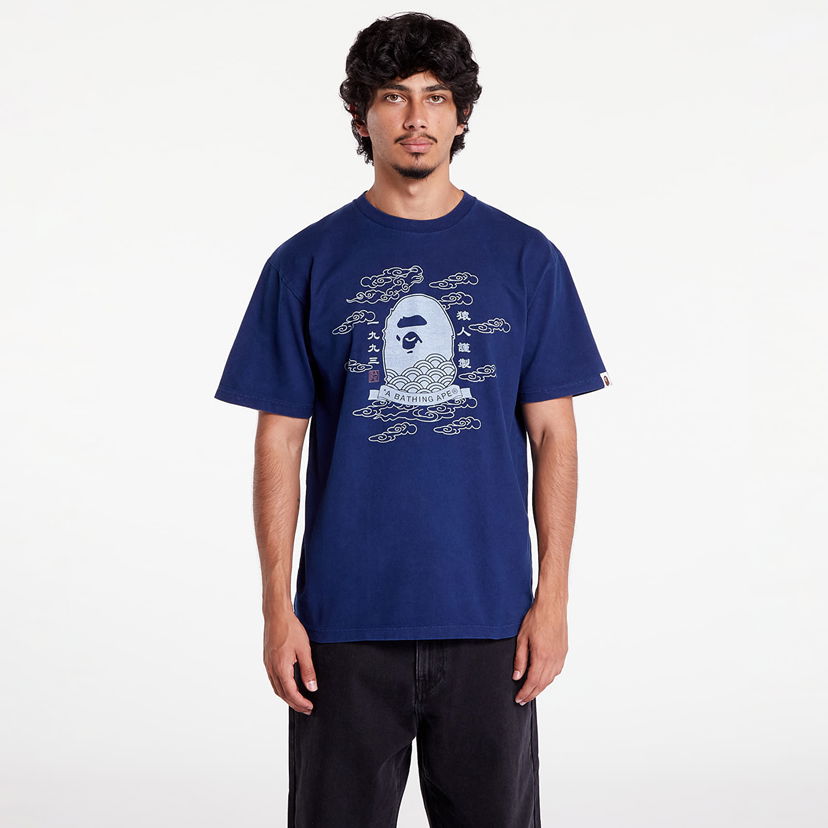 Tričko BAPE A BATHING APE 31St Anniversary Japan Ape Head Tee Indigo Navy | 001CSK201023F ING