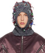 Washed Up Knitted Embellished Balaclava