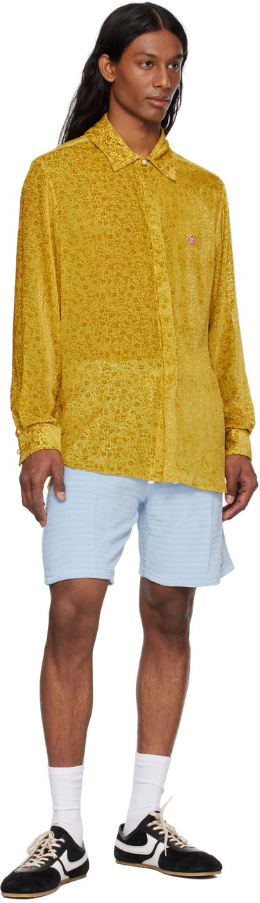 Šortky Casablanca Casablanca Velour Stripe Shorts Modrá | MS25-JTR-249-01, 3