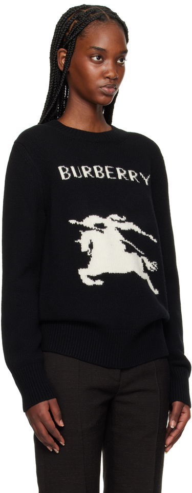 Sveter Burberry Burberry Equestrian Knight Design Wool Cashmere Sweater Čierna | 8103048, 1