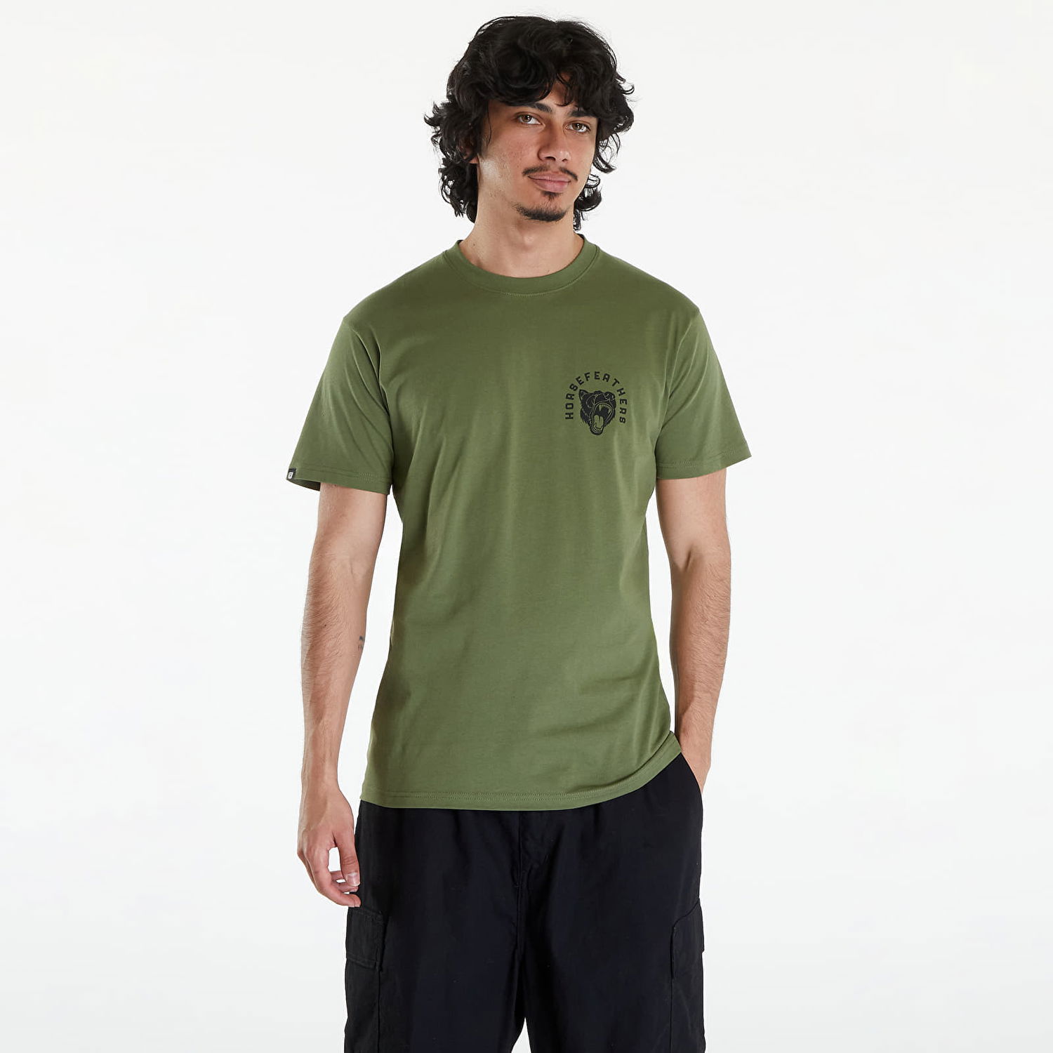 Tričko Horsefeathers Roar II T-Shirt Loden Green Zelené | SM1340C, 0