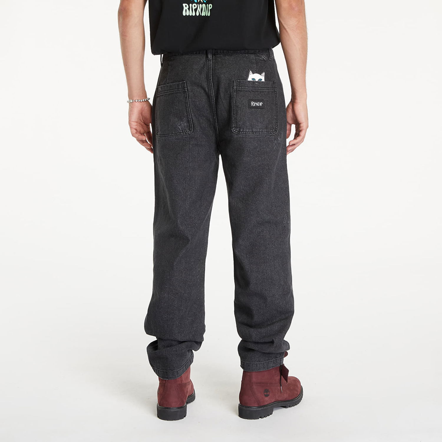 Džínsy RIPNDIP Rockstar Distressed Denim Pants Black Čierna | RNDSUM24115, 1