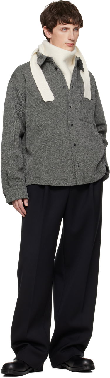 Šál Jacquemus The Gros Grain Shawl Scarf Čierna | 24HACU00669AK00227, 4