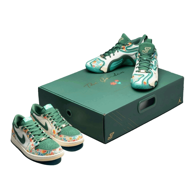 Tenisky a topánky Jordan Jayson Tatum x Air Jordan 1 Retro Low OG "Welcome to the Garden Pack" Zelené | HQ5570-100, 0