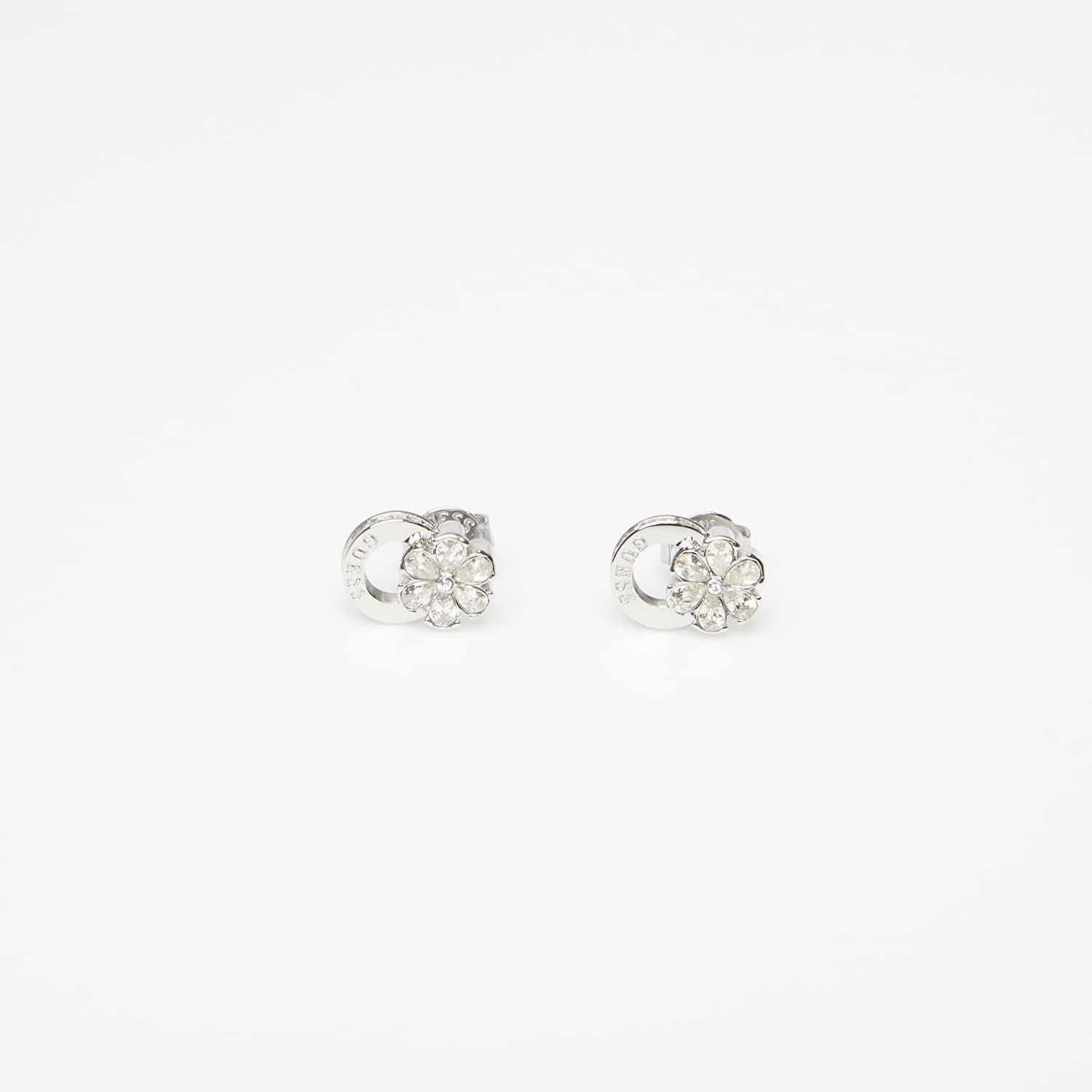 Náušnice GUESS Lily Crystal Flower Stud Earrings Metalická | JUBE05108JWRH-SILVER, 0