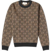Sveter Gucci GG Logo Crewneck Hnedá | 761549-XKDK5-2673, 1