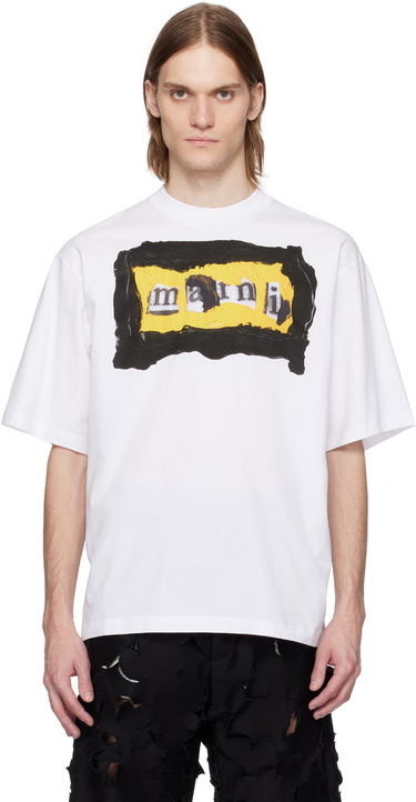 Tričko Marni Marni Painted Collage Logo T-Shirt Biela | HUMU0223RP USCX94, 0