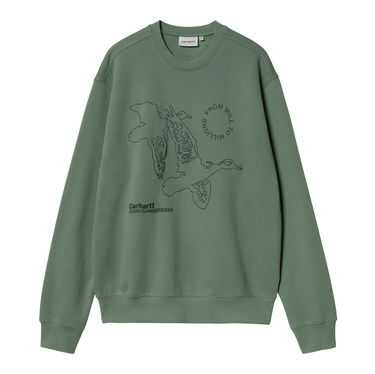 Mikina Carhartt WIP Graphic Print Crewneck Sweatshirt Zelené | I033938_8, 3
