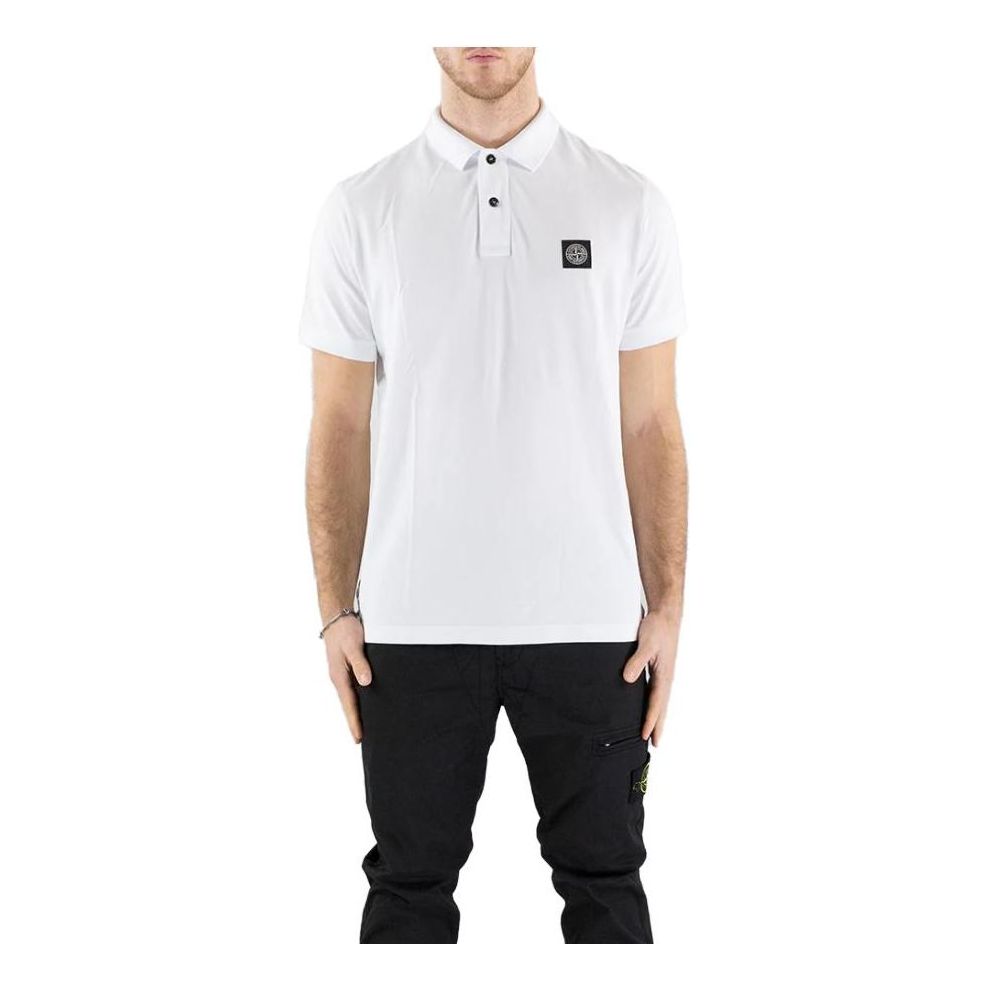 Polo tričko Stone Island Compass-patch Short-Sleeved Polo Shirt Biela | 10152SC17-A0001, 0