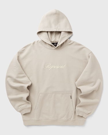 Mikina Represent Clo Represent Script Logo Hoodie Béžová | MLM100028-25, 1