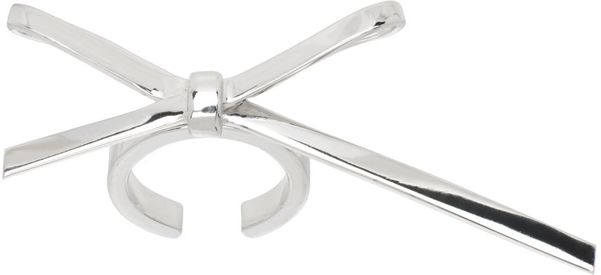 Prsteň We11done Bow Nail Ring Metalická | WD-AJ0-24-504-U-SV, 0
