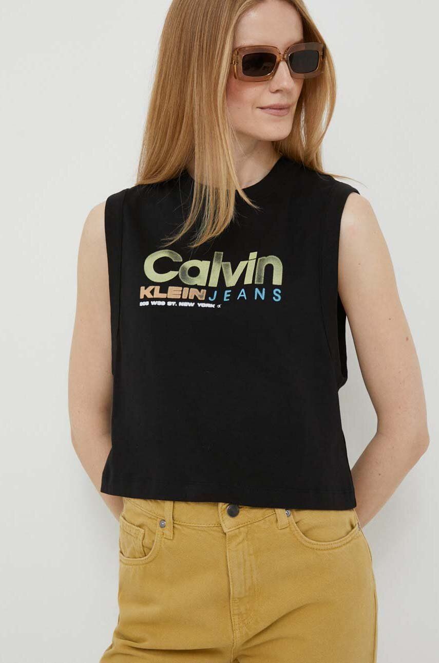 Tielko CALVIN KLEIN Jeans Logo Tank Top Čierna | J20J221359, 0