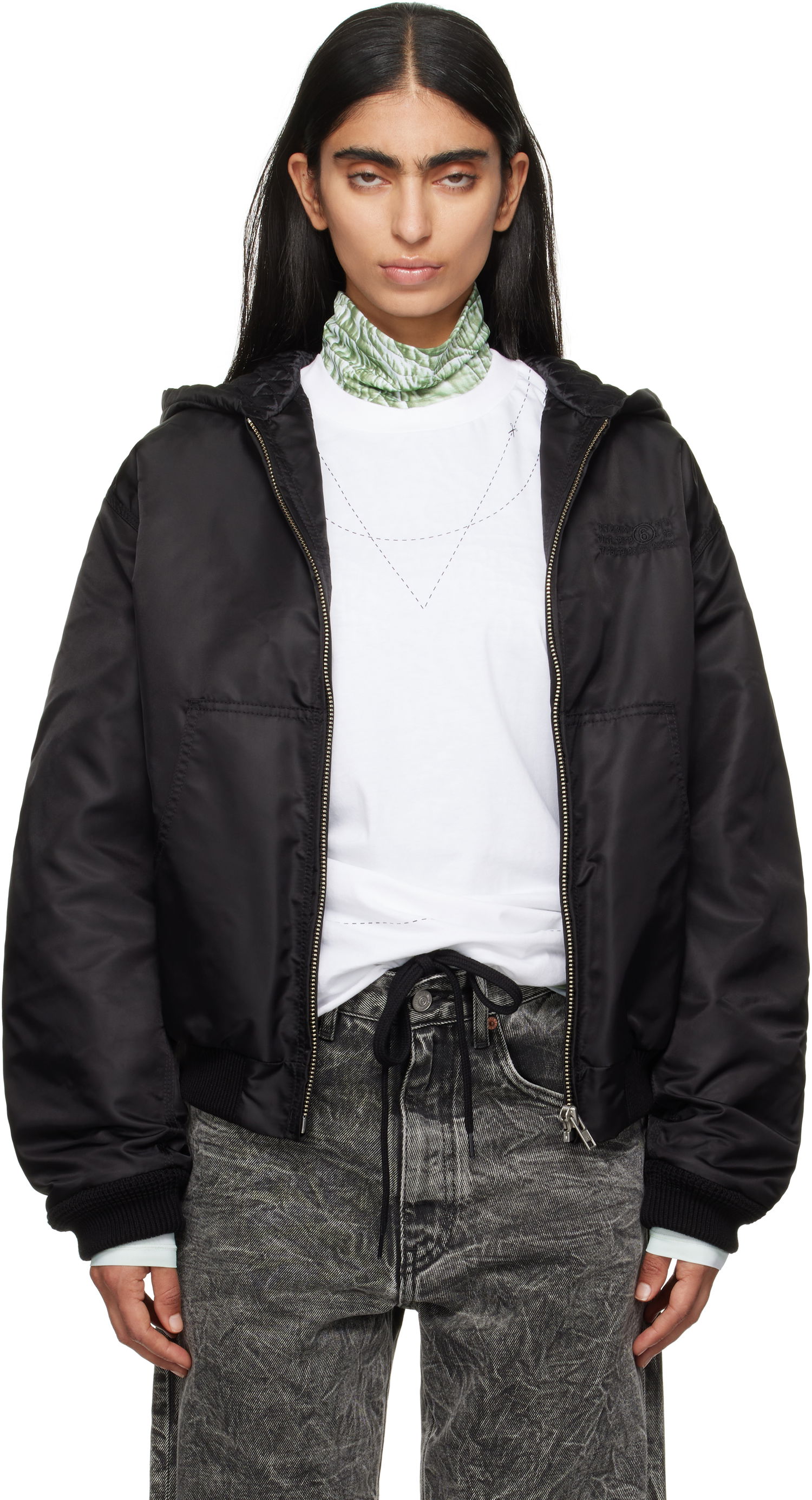 Bomber bunda Maison Margiela MM6 Maison Margiela Sport Bomber Jacket Čierna | S62AN0128 S53984, 0
