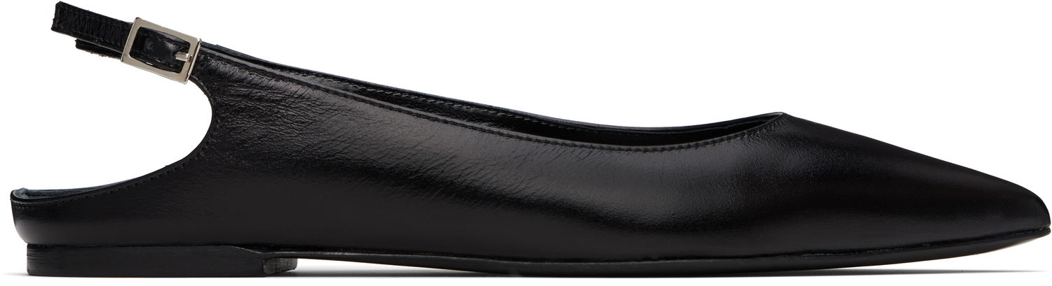 Doplnky BY FAR BY FAR Koyna Creased Calf Leather Ballerina Flats Čierna | MWFFC026CL034BK001PL, 0