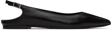 Doplnky BY FAR BY FAR Koyna Creased Calf Leather Ballerina Flats Čierna | MWFFC026CL034BK001PL, 0