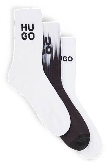 Ponožky BOSS HUGO Three-Pack Short Socks with Logo Biela | 50531488