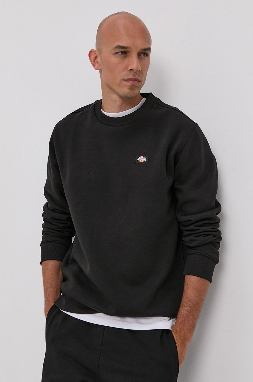 Mikina Dickies Plain Crew Neck Sweatshirt Čierna | DK0A4XCEBLK